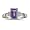 Sterling Silver Emerald Cut Amethyst and Diamond Ring (1 3/4 cttw)