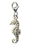 Silver Seahorse Clip On Charm