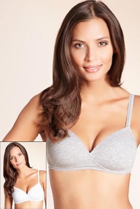 2 Pack Cotton Rich Non Wired Padded Bras 2 Pack Cotton Rich Non Wired Padded Bras