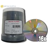 Taiyo Yuden - 100 x DVD-R - 4.7 GB 16x - silver - thermal transfer printable surface -... by 