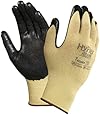 Ansell HyFlex 11-500 Kevlar Glove, Cut Resistant, Black Foam Nitrile Coating, Knit Wrist Cuff, Large, Size 9 (Pack of 12)