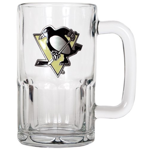 Sports NHL PENGUINS 20oz Root Beer Style Mug - Primary Logo/Clear Glass