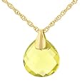 Briolette Checkerboard Oro Verde Pendant on 18" Chain