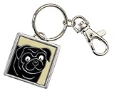 Black Pug Key Chain