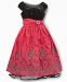 Bonnie Jean Girls Flocked Border Print Dress