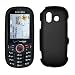 Black Rubberized Design Snap-On Cover Hard Case Cell Phone Protector for Samsung Intensity U450 [Accessory Export Packaging]