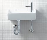 LIXIL(リクシル) INAX トイレ用 壁付 手洗器 狭小手洗シリーズ プロガード+ハイパーキラミック 壁排水(Pトラップ)・壁給水 オフホワイト GL-A35HC/BN8