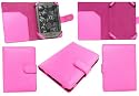 AMAZON KINDLE 4 TOUCH 2011 WI-FI 6 INCH E INK DISPLAY PREMIUM PU LEATHER WALLET BOOK COVER CASE NEON PINK + LCD SCREEN PROTECTOR BY KIT ME OUT UK