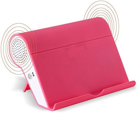 Altavors Wireless Speakers, 2 in 1 with External Battery and Tablet Stand , Dual Channel Stereo Speakers Subwoofer, Over 8 Hours Playtime, with Viewing Cradle Stand (Pink)