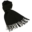Men's Winter Ski Soft Cashmere Feel Scarf Solid Black