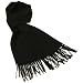 Men's Winter Ski Soft Cashmere Feel Scarf Solid Black