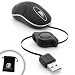 Optical Compact USB Mouse with Retractable Cord For Dell, Sony and Samsung Laptops and Netbooks **Includes Accessory Bag image 5