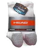 Head Power Cushioned Crew Socks w/ Antimicrobial Protection - Men 6 Pair Pack