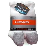Head Power Cushioned Crew Socks w/ Antimicrobial Protection - Men 6
 Pair Pack