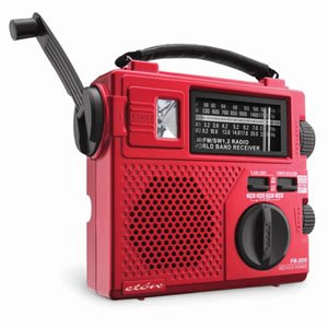 Childrens Toyshop  Electronics : Eco Friendly AM/FM/SW Emergency and Travel wind-up Radio with Flashlight - FR200 - red