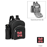 Nebraska Cornhuskers NCAA Sorrento Insulated Picnic Backpack (Black/Grey)
