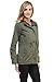 Keebon Apparel Womens Lightweight Lined Zip Up Fashion Safari Hoodie Jacket