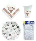 Texas Longhorns 96 Piece Plastic Dinnerware Set