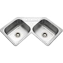 Houzer Lcr 3221 Legend Topmount Corner Bowl Stainless Steel Sink