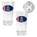 Los Angeles Angels of Anaheim Oval Logo 2 Piece Pint Ale Glass Set with Baseball Bottom