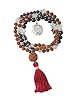 Om Prayer Beads Mala Rudraksha Garnet Yoga Japamala - Positive Thoughts