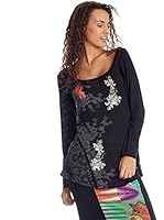 Desigual Camiseta Manga Larga Mellan (Negro)