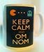 MUG 1849 KEEP CALM AND CARRY ON OM NOM FUNNY PHOTO MUG