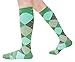 Men/Women Knee High Compression Socks Medium Argyle Green