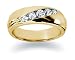 0.1 ctw. Woman's Round Diamond Wedding Band in 14K Yellow Gold