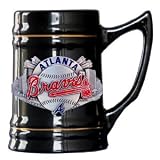 Black MLB Stein - Pewter Emblem Atlanta Braves