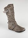 Slouchy Buckle Suede Boot