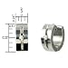 6mm Stainless Steel Cubic Zirconia Slit Huggie Hoop Earrings