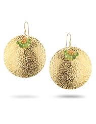 4.50 Cts Peridot Earrings in Sterling Silver with Yellow Rhodium