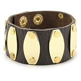 RAIN Chocolate Brown Leather Grommet Bracelet