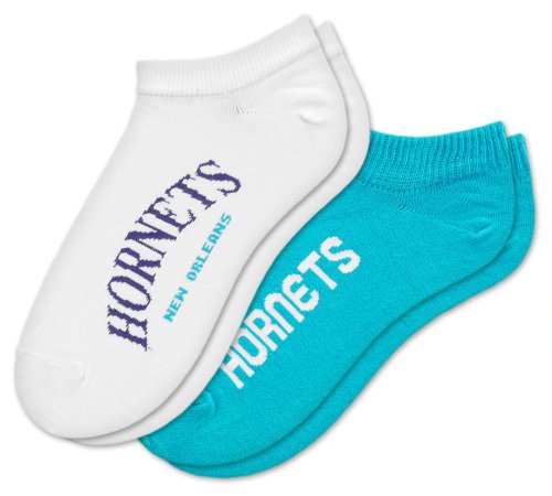 NBA New Orleans Hornets Womens Socks, 2-Pack, Ankle Socks