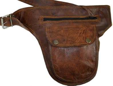 Gusti Cuir nature Sac banane Gusti Besace Vintage Sac en Cuir de