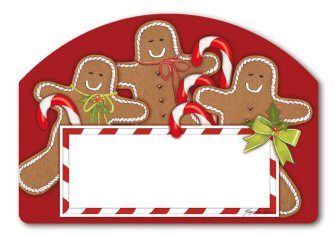 Gingerbread Men Address Plaque
