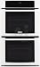 Electrolux EW30EW65GW 30" Double Electric Wall Oven with 4.2 cu. ft. Self-Cleaning Convection Ovens, Wave-Touch Electronic Controls, Meat Probe and Cobalt Blue Interior: White