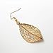 RareLove Fashion Metal Golden Leaf Drop Dangle Earrings