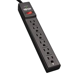 Tripp Lite TLP606B 6-Outlet Surge Protector Black (790 Joules, 6ft Cord)
