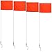 Agora Portable Fiberglass Corner Flags with Spring Base - Set of 4