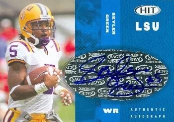 Skyler Green Autographed/Hand Signed football card (LSU) 2006 SAGE HIT Rookie #A35