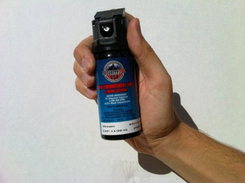 Pepper Spray 1.8oz Stream By Sabre Labs - New! Defense Spray- Flip Top Security Pro USA Defense Spray - Protection Spray with an Invisible Ultraviolet Light Sensitive Dye for Suspect Identification. Five Years Shelf Life.