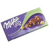 Milka Milk Chocolate with Whole Hazelnuts, 3.52-Ounce Bars (Pack of 10)
