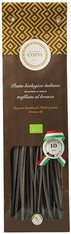 Organic Bronze-Die Pasta by Masseria Coppi - Squid Ink Linguine (250 gram)