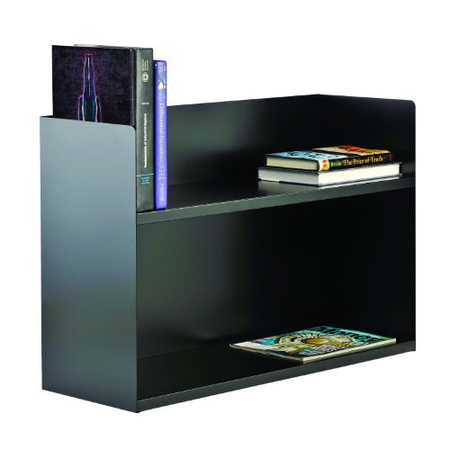 STEELMASTER Two-Tier Steel Book Rack, 29.13 x 20 x 10.38 Inches, Black (26423BRBK)