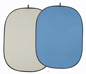 Ardinbir Photo Studio 5' x 7' 150x200cm Portable Two Sided Collapsible Pop up Blue & Gray Background Backdrop Panel Screen