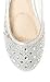 Bella Marie WOMEN Glitter and Mesh Detail Slip On Ballet Flats