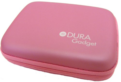 DURAGADGET Pink Hard Digital camera carry case / bag with belt clip for Polaroid Pogo Camera (Not Printer)