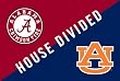Auburn University and University of Alabama - House Divided Indoor/Outdoor Floormat